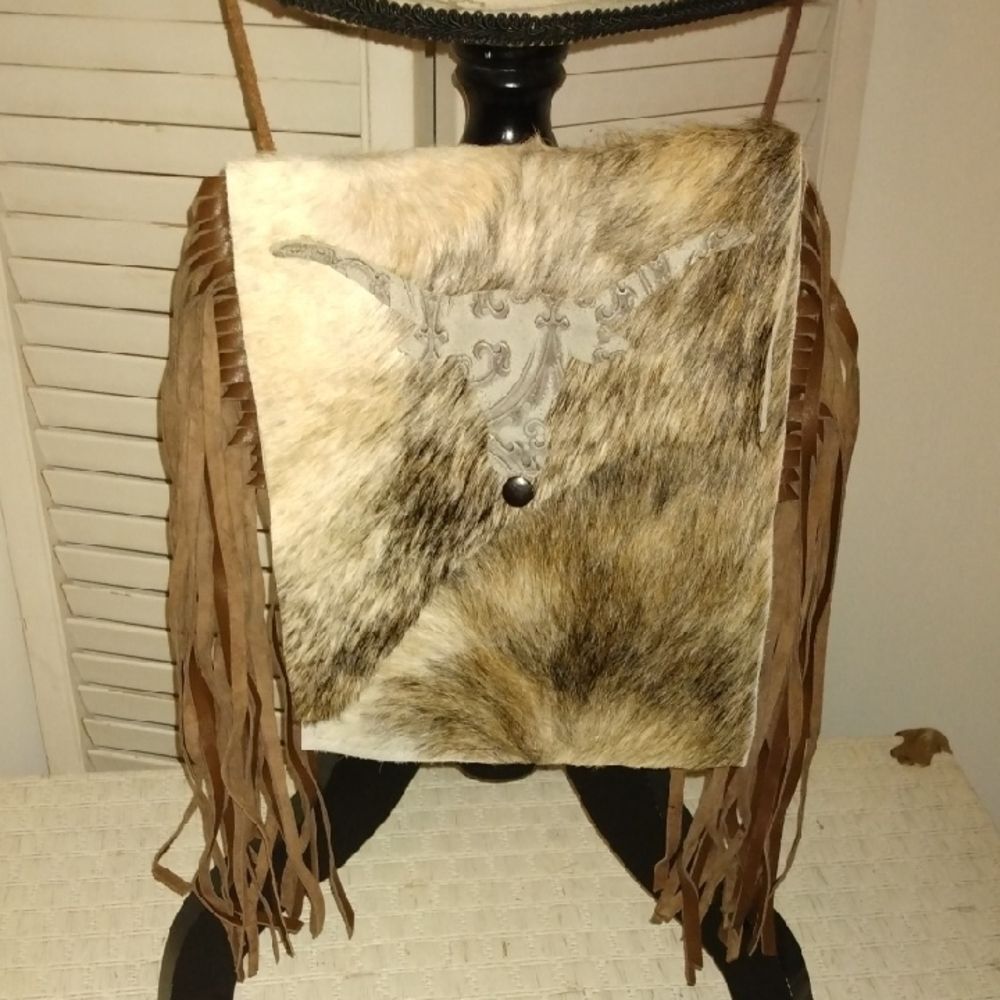 Source Unknown Brown and Tan Crossbody Bag
